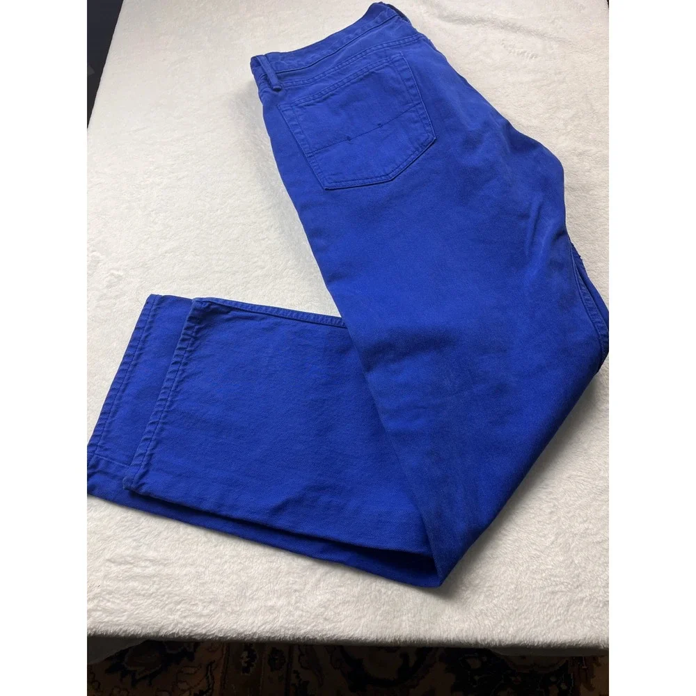 Polo Ralph Lauren Pants Mens 35x32 Blue Straight Leg Embroidered Horse Logo